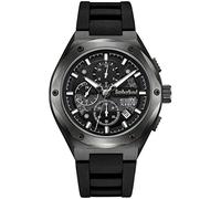 Timberland Cronografo Abbotville da uomo, colore nero, con cinturino in silicone, diametro cassa: 46 mm, TDWGQ2231203, Nero, Moderno