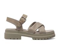 Timberland Cross Strap Sandal, Donna, Grigio Marrone Chiaro a Grana Completa, 38.5 EU
