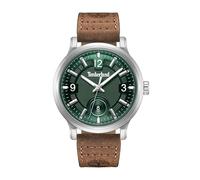 Timberland Driscoll TDWGB0055901 46 mm Silver Steel Green Dial Leather Watch