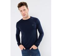 Timberland Uomo T-Shirt a Maniche Lunghe Slim Fit con Logo Ricamato, Blu, S