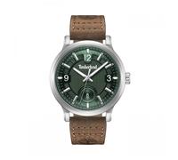 Timberland Driscoll TDWGB0055901 46 mm Silver Steel Green Dial Leather Watch