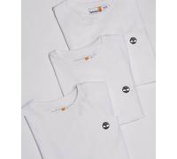 Timberland - Dunstan - Confezione da 3 T-shirt bianche con logo piccolo sul petto-Bianco 99-104 CM