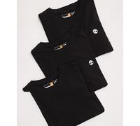 Timberland - Dunstan - Confezione da 3 T-shirt nere con logo piccolo sul petto-Nero 122-127 CM