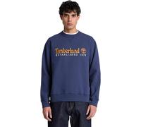 Timberland - Felpa Girocollo con Logo Established 1973 Ricamato da Uomo in blu scuro, Uomo, blu, Taglia: L