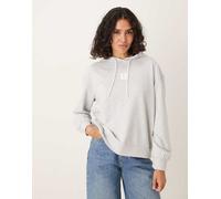 Timberland - Felpa con cappuccio grigio chiaro mélange con rovescio a ricci XS