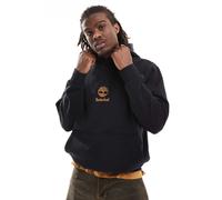 Timberland - Felpa con cappuccio nera con logo piccolo sul petto-Nero 107-112 cm