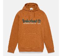 Timberland - Felpa con Cappuccio, Rovescio a Ricci e Logo Established 1973 Ricamato da Uomo in marrone, Uomo, marrone, Taglia: S