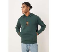 Timberland - Felpa con cappuccio verde Gables con stampa del logo 122-127 CM
