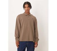 Timberland - Felpa stile polo color goccia di cioccolato-Marrone 91-97 CM