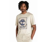 Timberland Front Seasonal Stack Logo Graphic Tee Island Fossil Taglia: M | Magliette basic Outlet | Uomo