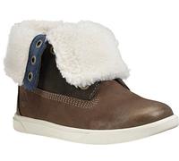 Timberland Groveton FTK_Girls Deering Fold Downs, Stivali Classici Imbottiti a Mezza Gamba da Ragazza, Colore Marrone (Dark Brown), Taglia 32 EU