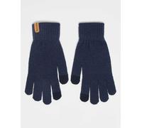 Timberland - Guanti color caban in maglia a coste-Blu navy One Size