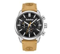 TIMBERLAND HENNIKER II Orologio Uomo Colore Beige con Cinturino in Pelle Impermeabilità 5 Bar Diametro Cassa 46mm TDWGF0028701, argento, cinghia