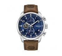 Timberland Henniker II TDWGF2201106 Men's 46mm Blue Dial Quartz Watch - Brown Leather Strap