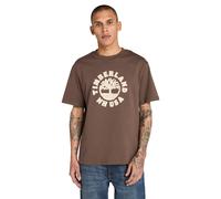 Timberland Holiday Front Graphic Ss Tee Chocolate Brown Taglia: XL | T-shirt stampate Outlet | Uomo | Marrone