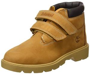 Timberland Icon Double Strap Hook & Loop - Stivali Chukka Unisex Bambini, Giallo (Wheat Nubuck 231), 35 EU