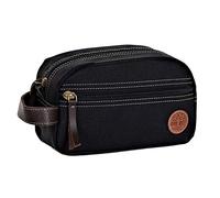 Timberland Kit da viaggio in tela da uomo, Nero, Taglia unica, Borsa da toilette in tela da viaggio organizer