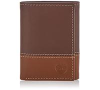 Timberland Leather Trifold Wallet with ID Window Accessori da Viaggio-Portafogli Tri-Fold, Marrone/Marrone Chiaro, Taglia Unica Uomo