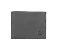 Timberland Leather Wallet with Attached Flip Pocket Accessorio da Viaggio-Portafoglio bi-Fold, Carbone (Nuvoloso), Taglia Unica Uomo