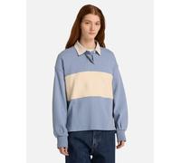 Timberland - Lush - Polo stile rugby lavaggio stone wash-Blu XS