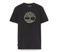 Timberland Maglietta a Maniche Corte Kennebec River Camo Tree Logo (IT, Testo, XL, Regular, Regular, Nero)