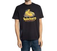 Timberland Maglietta da Uomo con Scritta in Lingua Tedesca, Nero, M