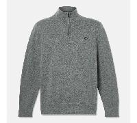 Timberland - Maglione con Zip a un Quarto Williams River da Uomo in grigio, Uomo, grigio, Taglia: S