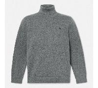 Timberland - Maglione in Cotone con Collo a Lupetto Williams River da Uomo in grigio scuro, Uomo, grigio, Taglia: XL