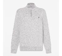 Timberland - Maglione in Cotone con Zip a un Quarto Williams River da Uomo in grigio, Uomo, grigio, Taglia: L