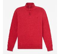 Timberland - Maglione in Cotone con Zip a un Quarto Williams River da Uomo in rosso, Uomo, rosso, Taglia: 3XL