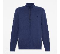 Timberland - Maglione in Cotone con Zip Intera Williams River da Uomo in blu scuro, Uomo, blu, Taglia: XXL