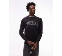 Timberland - Maglione nero con logo sul petto stile college 107-112 cm