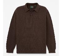 Timberland - Maglione Stile Polo in Cotone Williams River da Uomo in marrone scuro, Uomo, marrone, Taglia: XL