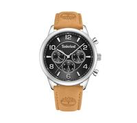 Timberland Managate TDWGF0042102 Men's 44mm Black Dial Quartz Watch - Brown Leather Strap