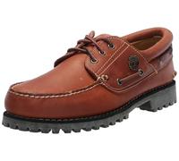 Timberland Mens Authentic Boat Full Grain Leather Medium Orange Shoes 8.5 US