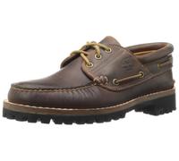 Timberland Men's Authentics 3 Eye Classic 50009 Leather Deck Shoe Burgundy-Burgundy-10 Size 10