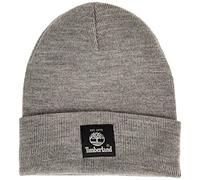 Timberland Men's Short Watch cap with Woven Label, Light Heather Grey 2, One Size