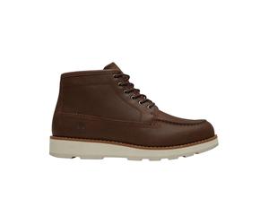 Timberland - Mocassini alti in pelle - Britton Mills Mid Lace Up Chukka Boot Dark Brown Full Grain in Poliestere Riciclato - Taglia 11 US - Marrone
