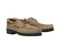 Timberland Mocassino Authentic 3 Eye Lug 0A2pdq Scarpa da Barca Uomo Pelle Beige