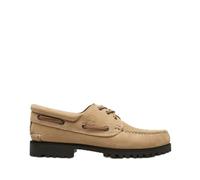 Timberland Mocassino Authentic 3 Eye Lug Scarpa da Barca Uomo Pelle Beige 45