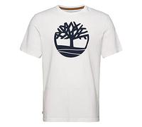 Timberland Northwood Tfo Tree Logo Short Sleeve Tee White T-Shirt, 100 Bianco, M Uomo