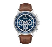 Timberland Bernardston TDWGF0054602 Men's 45mm Blue Dial Chronograph Watch - Brown Leather Strap