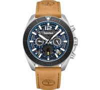 Timberland Orologio analogico al quarzo da uomo con cinturino in pelle TDWGF0041701, Nero