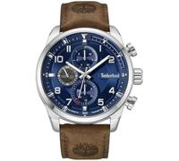 Timberland Orologio analogico al quarzo da uomo con cinturino in pelle TDWGF2201106, Blu, Moderno