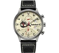 Timberland Orologio analogico da uomo con quadrante bianco-TDWGF2181803, Crema, Classico