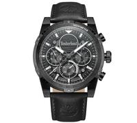 Timberland TDWGF0009402 Sherbrook Multifunction Watch - 46mm Black Steel, Black Leather Strap