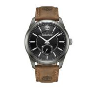 Timberland TDWGA0029703 Northbridge Men's Watch - 45mm Grey Stainless Steel Case, Brown Leather Strap, Black Dial, 5 ATM Water Resistance