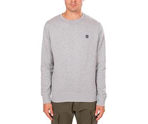 Timberland Oyster River Tfo Chest Logo Brushback Crew Neck Medium Grey Heather, Felpa,