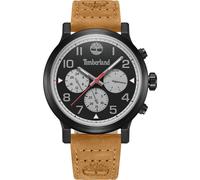 Timberland Pancher TDWGF0028902 Men's 46mm Black Dial Quartz Watch - Brown Leather Strap