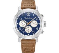 Timberland Pancher TDWGF0028904 Men's 46mm Blue Dial Quartz Watch - Brown Leather Strap